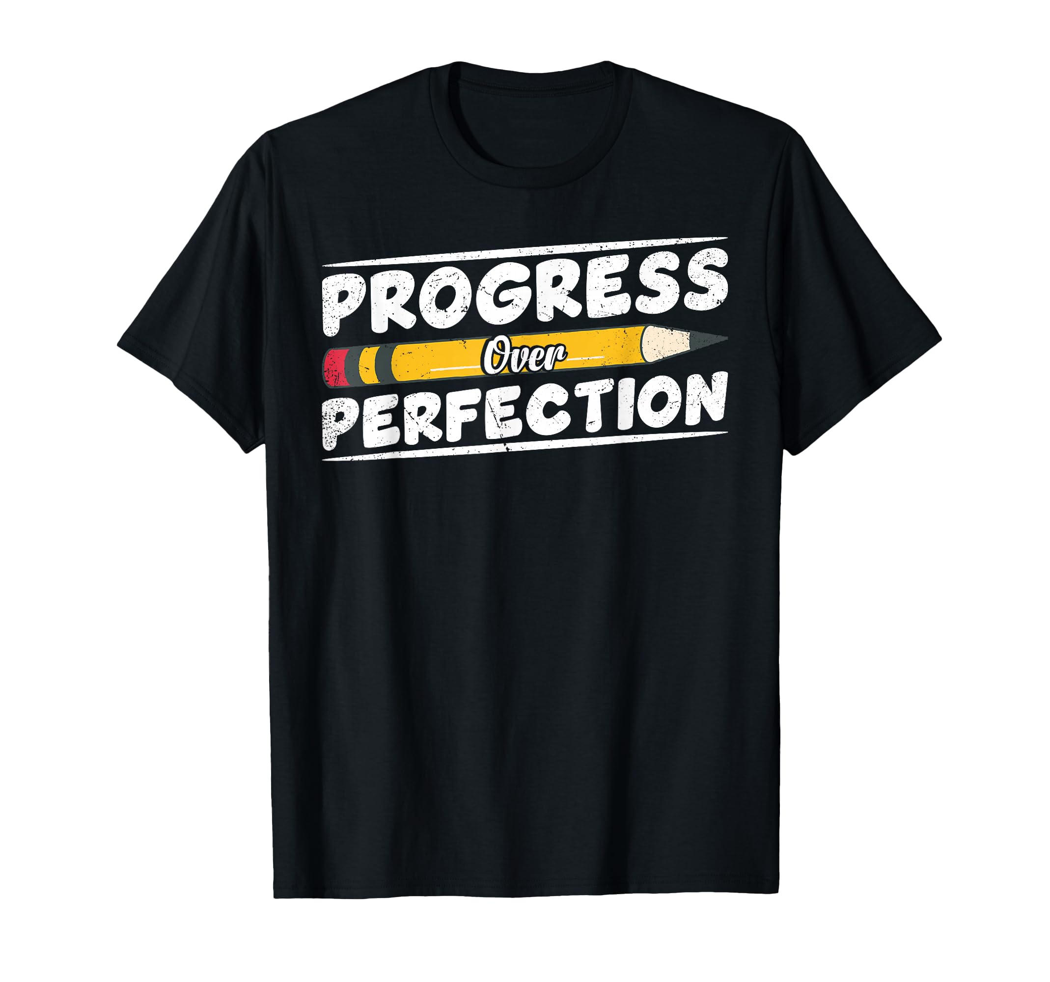 Motivational Progress Over Perfection T-Shirt - Minimalist Print Men Women - T-Shirt, Sweatshirt, Hoodie