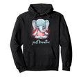 Yoga Elephant Lotus Pose Just Breathe Hoodie - Unique Graphic Men Women - T-Shirt, Sweatshirt, Hoodie