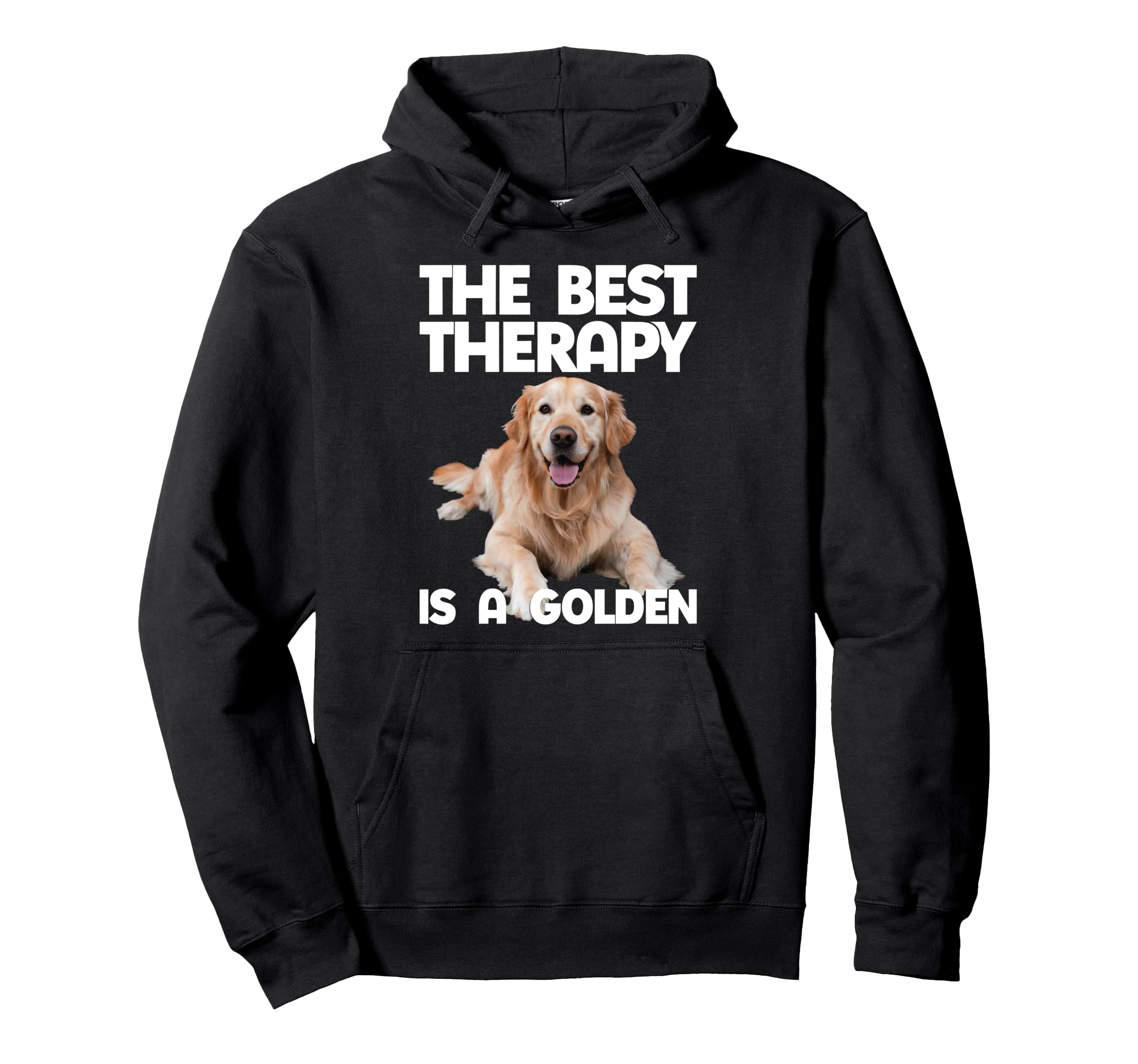Best Therapy Is Golden Retriever Dog Hoodie - Aesthetic Graphic Unisex - T-Shirt, Sweatshirt, Hoodie