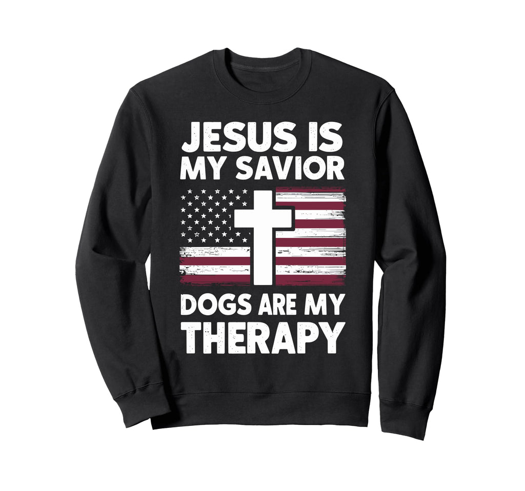Jesus Is My Savior Dogs Are My Sweatshirt - Minimalist Print for Adults - T-Shirt, Sweatshirt, Hoodie