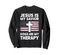 Jesus Is My Savior Dogs Are My Sweatshirt - Minimalist Print for Adults - T-Shirt, Sweatshirt, Hoodie
