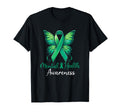 Mental Health Awareness Butterfly Ribbon T-Shirt - Custom Art Print Unisex - T-Shirt, Sweatshirt, Hoodie