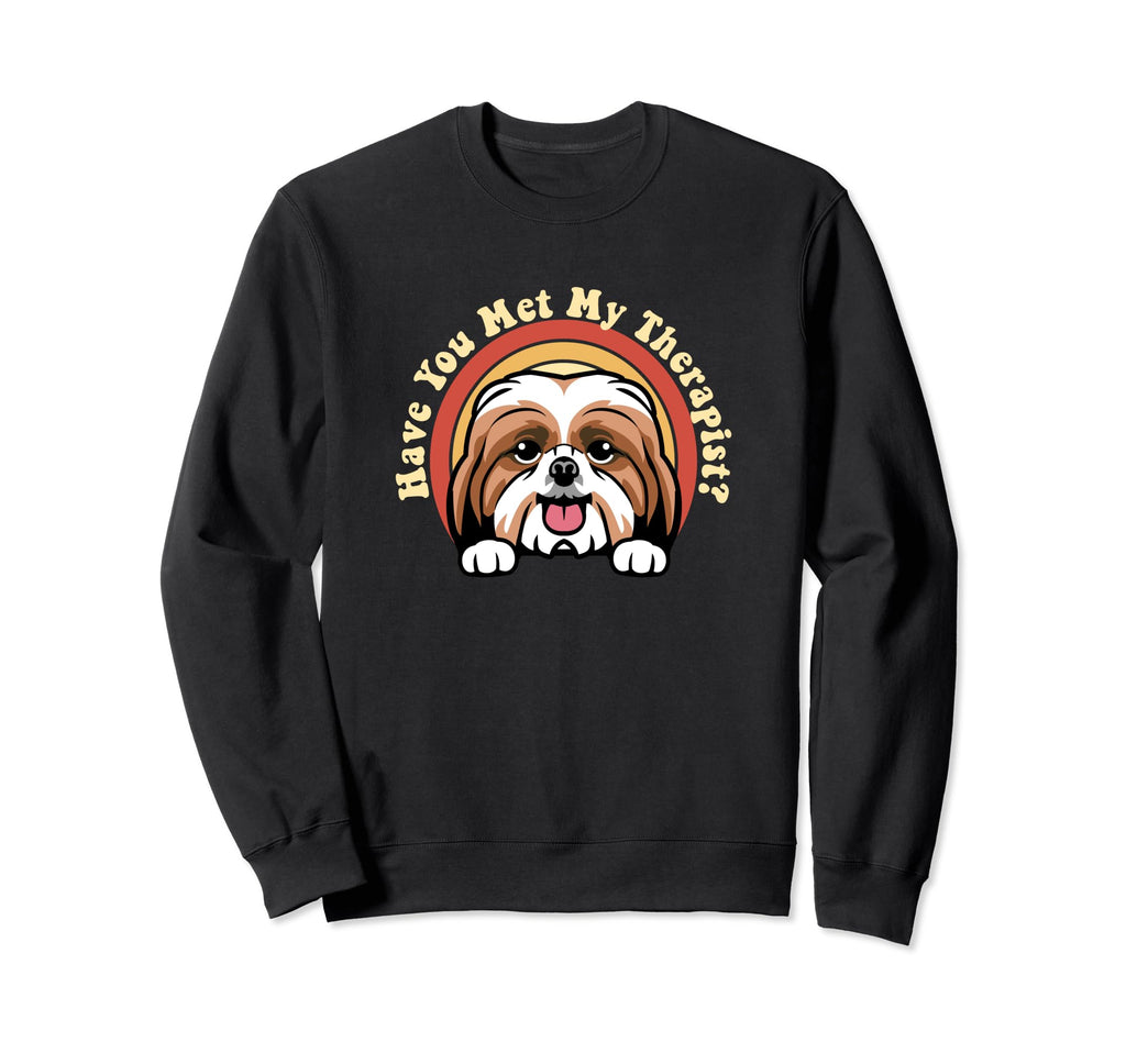 Emotional Support Therapy Dog Shih Tzu Sweatshirt - Trendy Graphic Unisex - T-Shirt, Sweatshirt, Hoodie