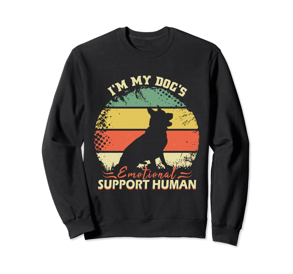 Funny Im My Dogs Emotional Support Sweatshirt - Novelty Apparel for Adults - T-Shirt, Sweatshirt, Hoodie