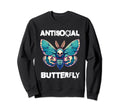 Antisocial Butterfly Funny Death Sweatshirt - Unique Graphic Men Women - T-Shirt, Sweatshirt, Hoodie