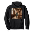 Victorian Cat Library Scholar Hoodie - Casual Everyday Wear Men Women - T-Shirt, Sweatshirt, Hoodie