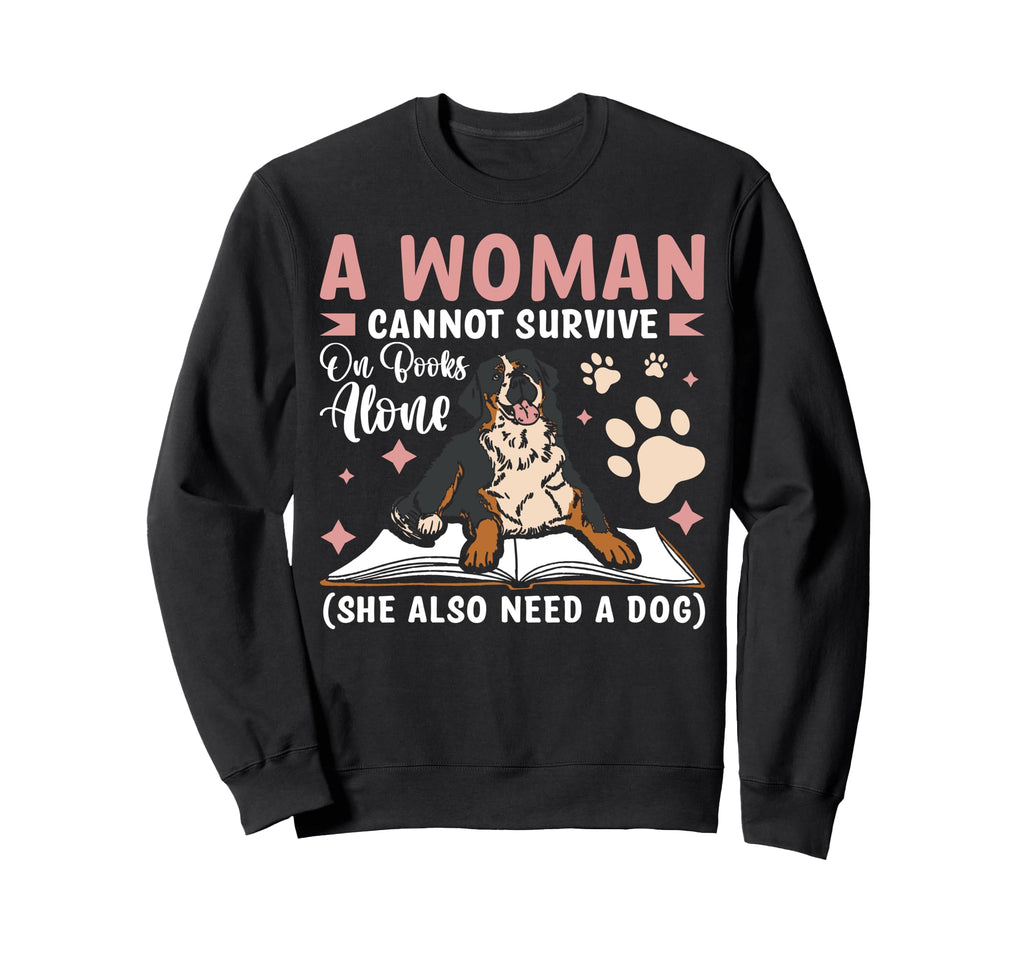 Cannot Survive Books Alone She Sweatshirt - Streetwear Style for Adults - T-Shirt, Sweatshirt, Hoodie