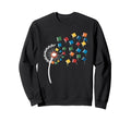 Flower Books Library Book Reading Sweatshirt - Minimalist Print Unisex - T-Shirt, Sweatshirt, Hoodie