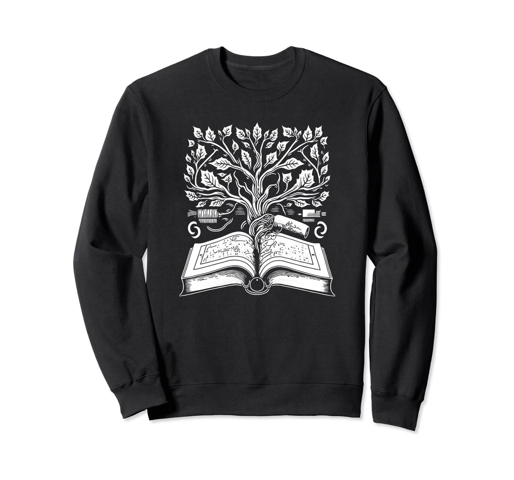 Tree Knowledge Book Lover Reader Sweatshirt - Aesthetic Graphic for Adults - T-Shirt, Sweatshirt, Hoodie