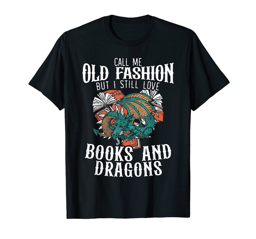 Books And Dragons Bookworm Reading T-Shirt - Unique Graphic for Adults - T-Shirt, Sweatshirt, Hoodie