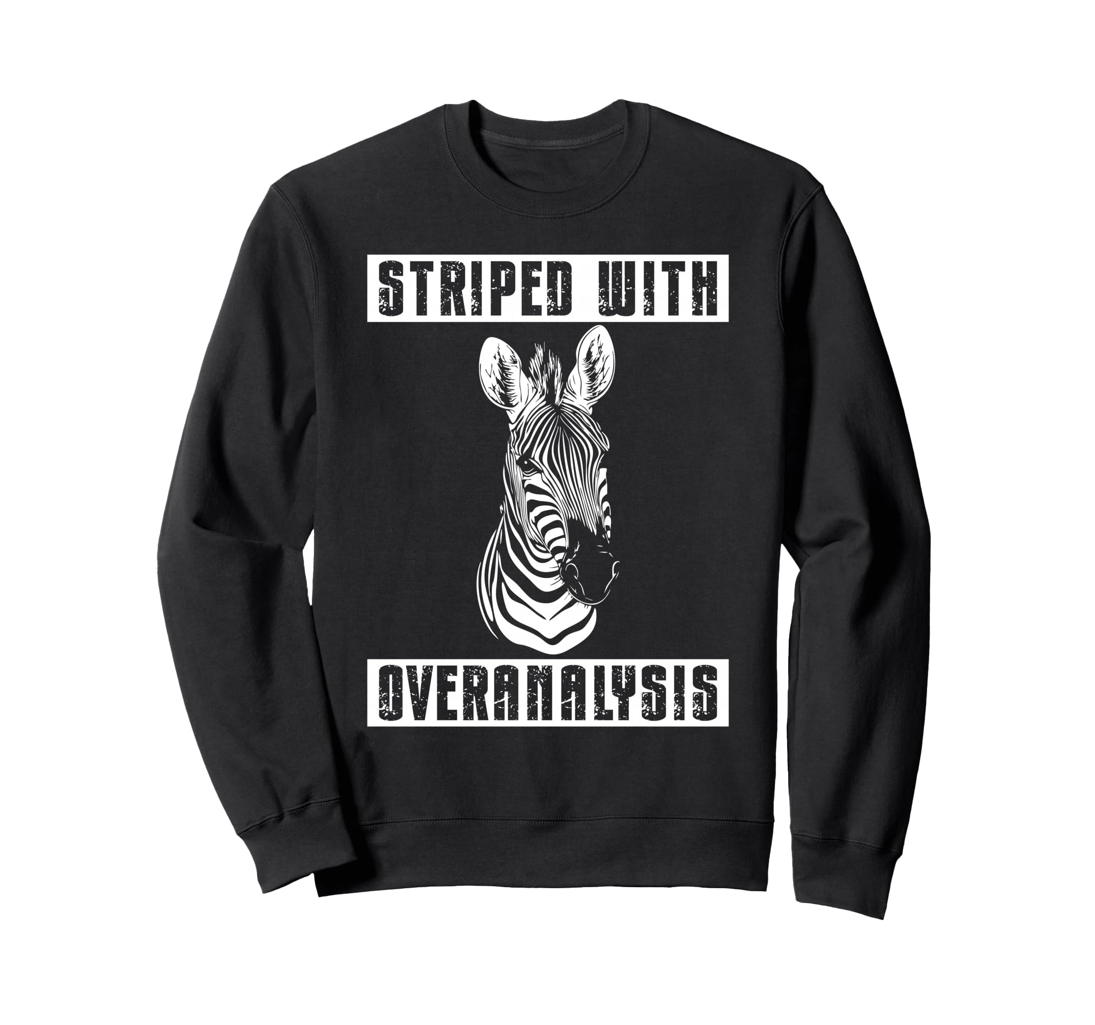 Zebra Overthinkers And Deep Minds Sweatshirt - Minimalist Print Unisex - T-Shirt, Sweatshirt, Hoodie