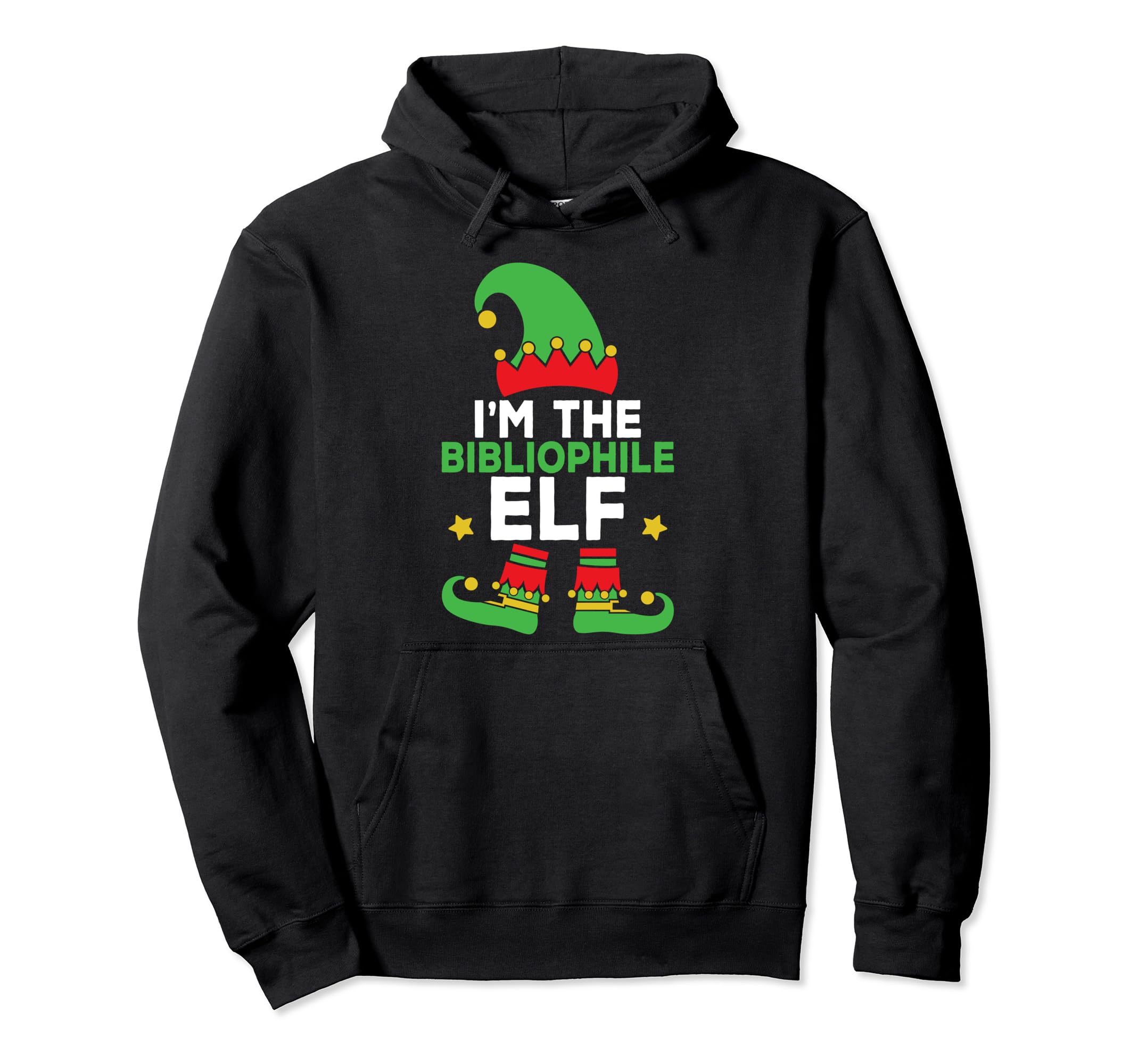 Im Bibliophile Elf Family Holiday Hoodie - Unique Graphic for Adults - T-Shirt, Sweatshirt, Hoodie
