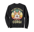 Best Therapy Is Corgi Dad Mom Dog Sweatshirt - Minimalist Print for Adults - T-Shirt, Sweatshirt, Hoodie