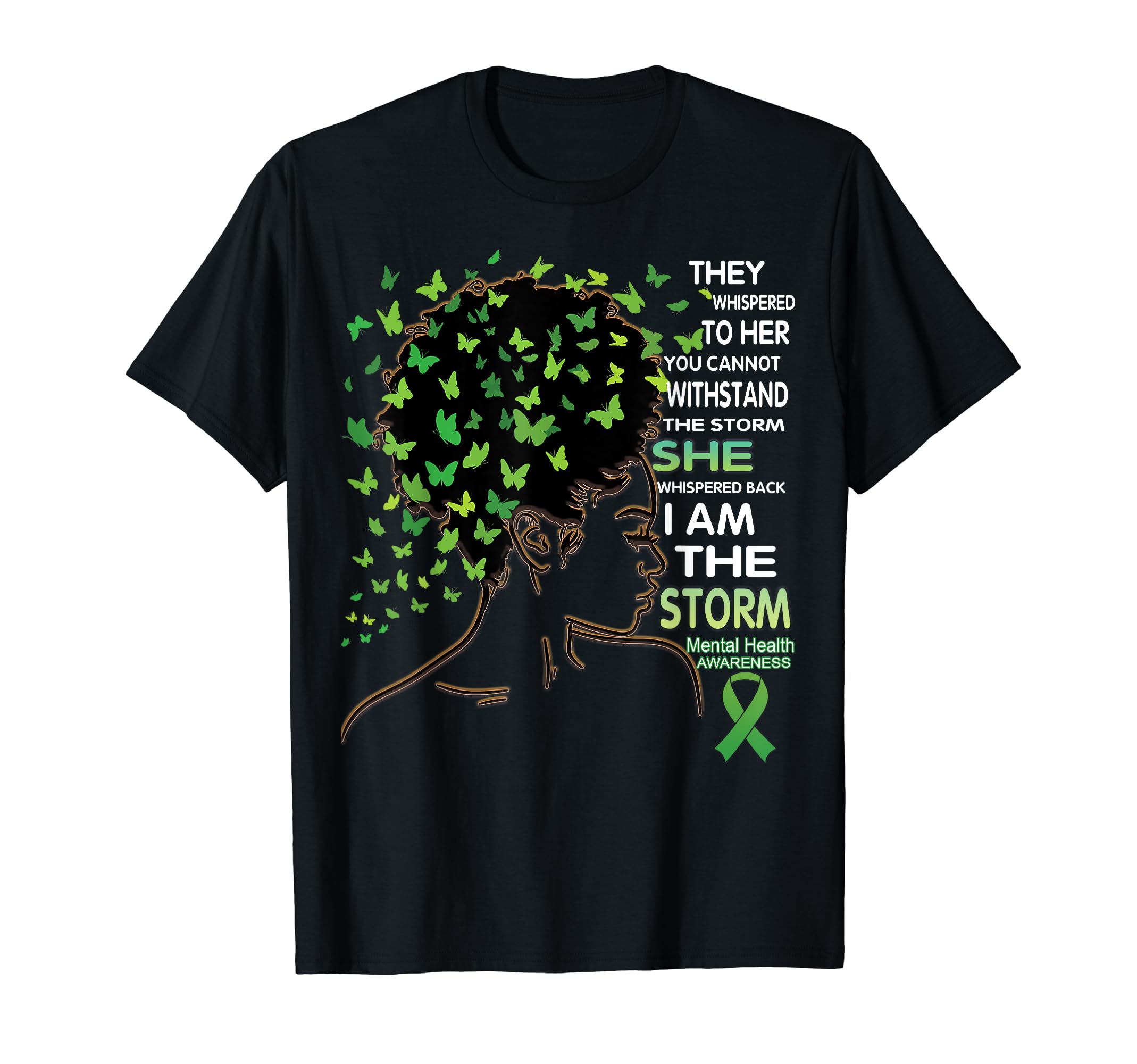 Black Awareness Mental Health Warrior T-Shirt - Unique Graphic for Adults - T-Shirt, Sweatshirt, Hoodie