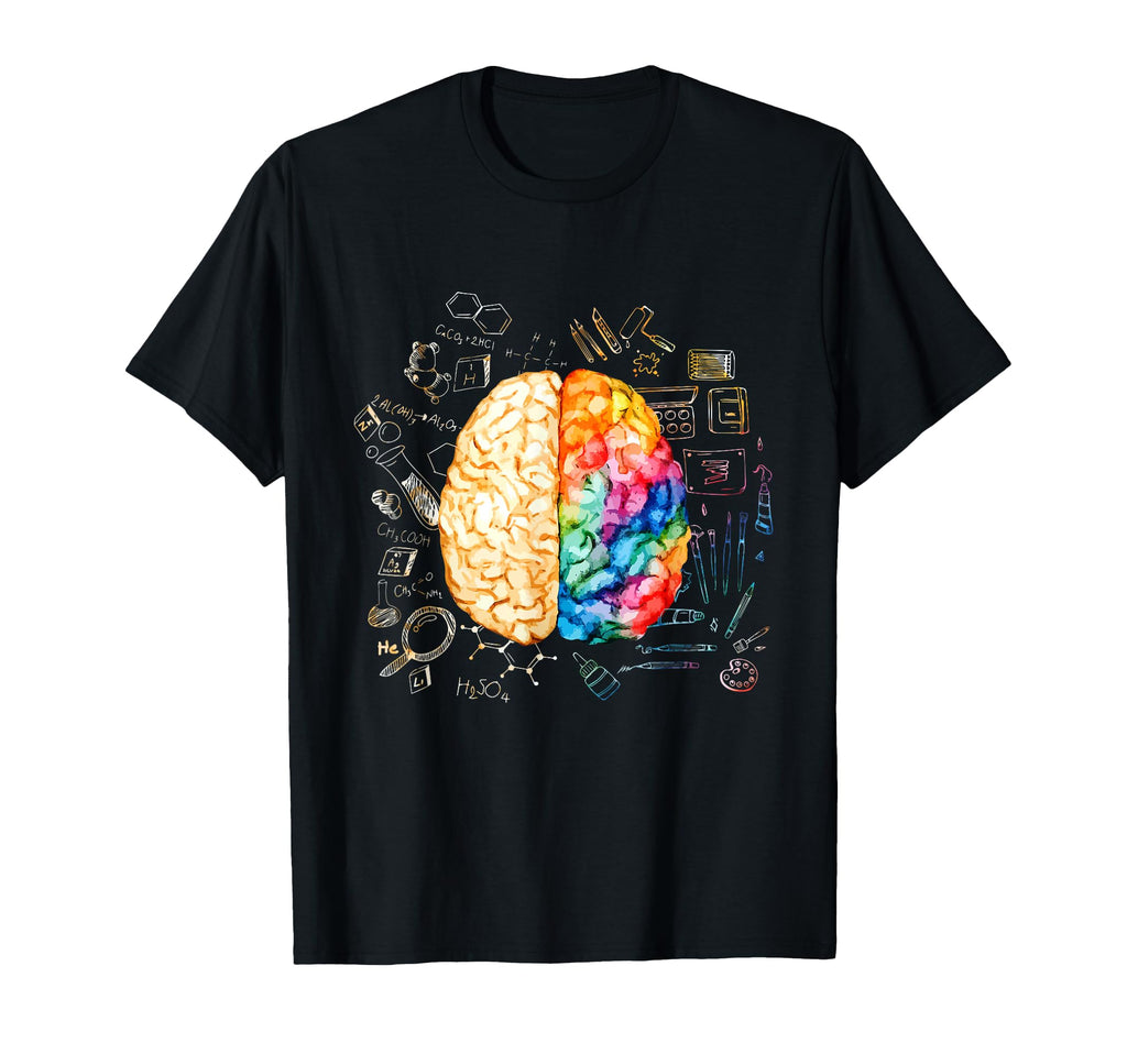 Colorful Brain Science And Art T-Shirt - Trendy Graphic for Adults - T-Shirt, Sweatshirt, Hoodie