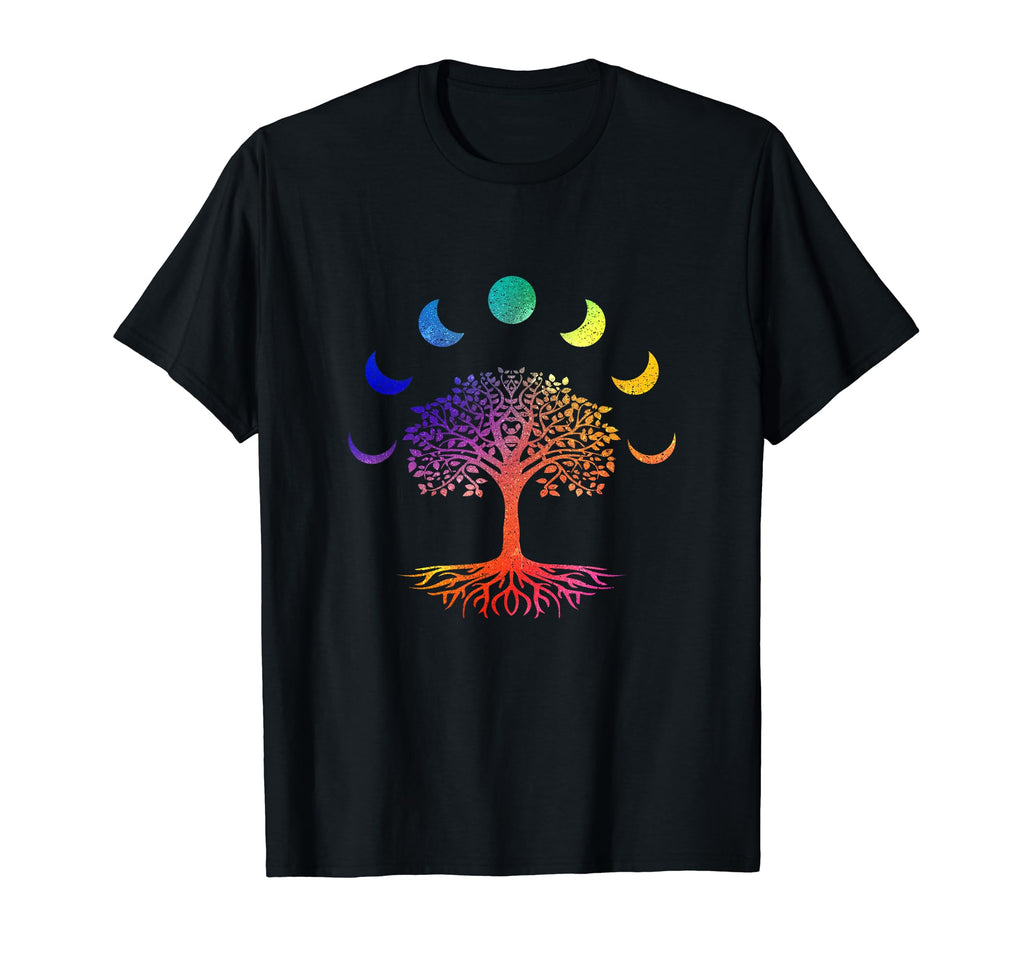 Mindfulness Tree Life Moon Phases T-Shirt - Streetwear Style for Adults - T-Shirt, Sweatshirt, Hoodie