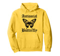 Funny Anti Social Butterfly Introvert Hoodie - Aesthetic Graphic Unisex - T-Shirt, Sweatshirt, Hoodie