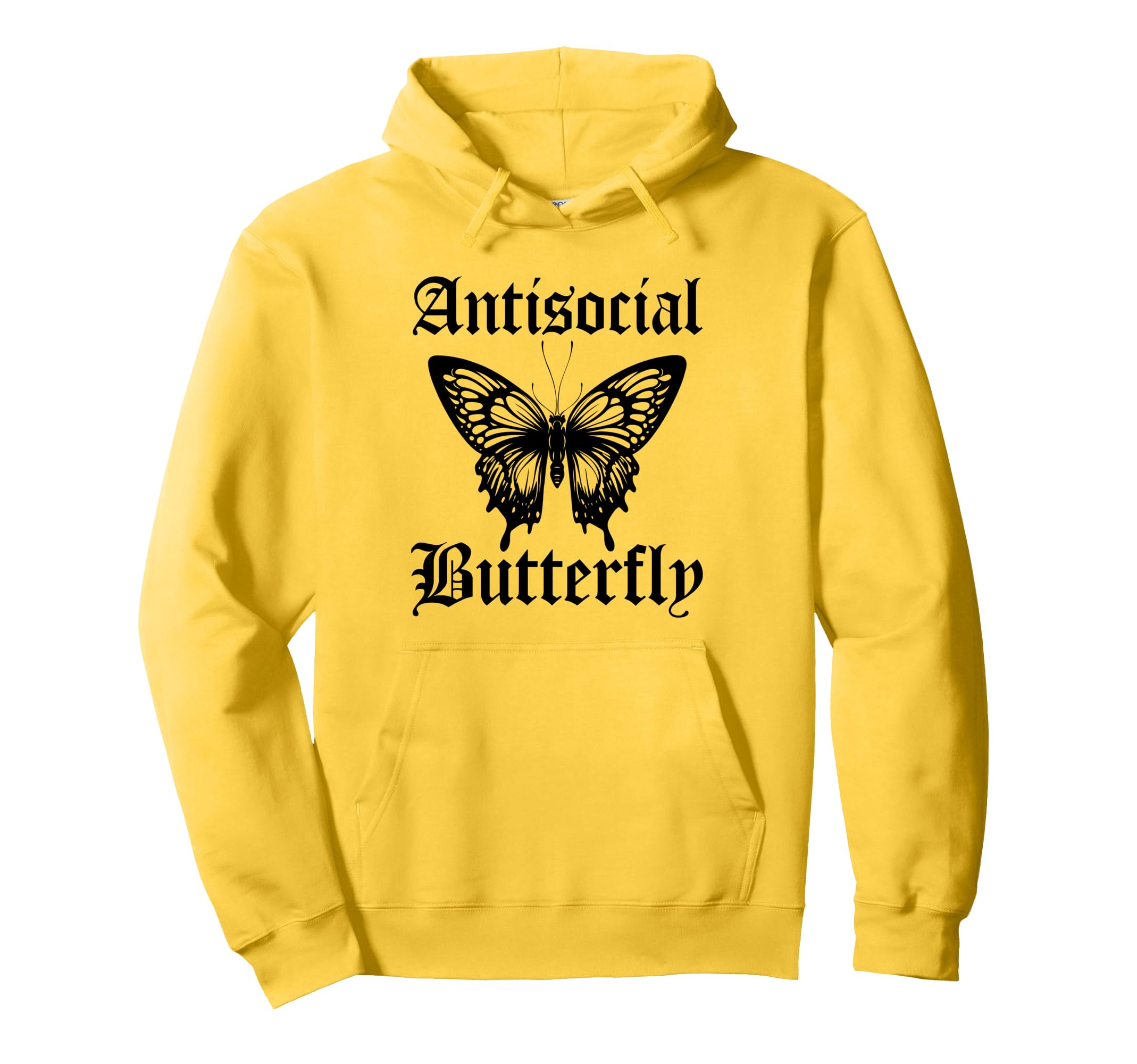 Funny Anti Social Butterfly Introvert Hoodie - Aesthetic Graphic Unisex - T-Shirt, Sweatshirt, Hoodie