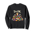 Funny Book Pile Im Ok Bookworm Sweatshirt - Aesthetic Graphic for Adults - T-Shirt, Sweatshirt, Hoodie