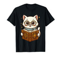 Cat Reading Book Nerd Kitty Bookworm T-Shirt - Custom Art Print Unisex - T-Shirt, Sweatshirt, Hoodie