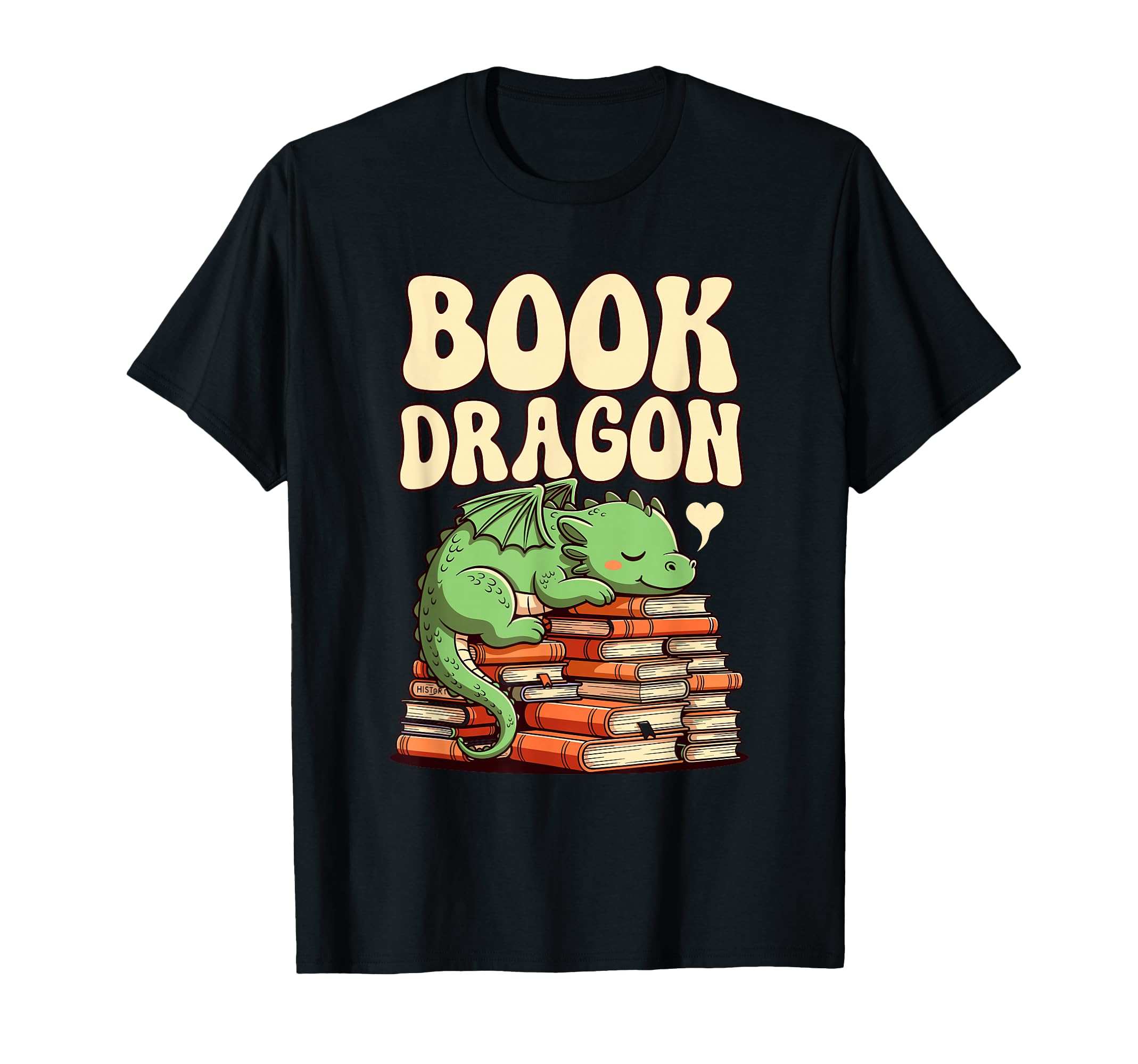 Book Dragon Sleeping Books Fantasy T-Shirt - Novelty Apparel Men Women - T-Shirt, Sweatshirt, Hoodie
