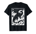 Dark Academia Fantasy Dragon Book T-Shirt - Minimalist Print for Adults - T-Shirt, Sweatshirt, Hoodie