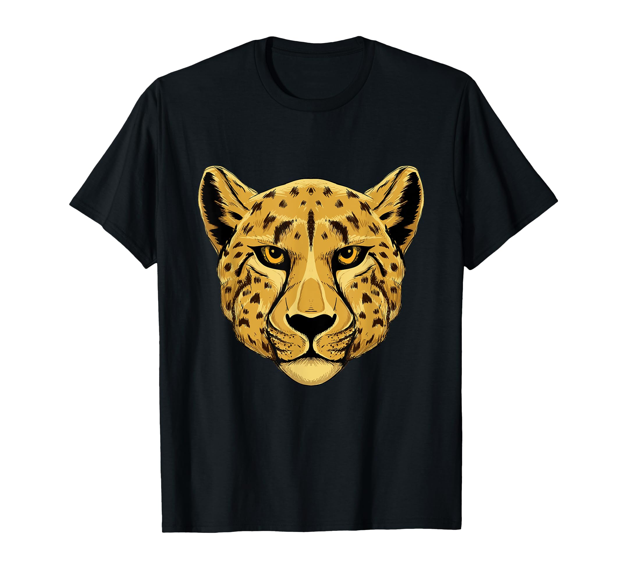 Wild Cheetah Face Safari Animal Lover T-Shirt - Minimalist Print Men Women - T-Shirt, Sweatshirt, Hoodie