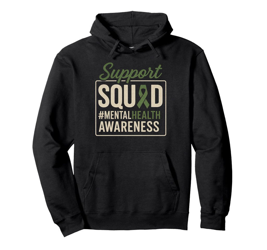 Sunflower Hair Support Squad Mental Hoodie - Graphic Print for Adults - T-Shirt, Sweatshirt, Hoodie