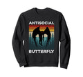Antisocial Butterfly Cryptid Creature Sweatshirt - Minimalist Print Unisex - T-Shirt, Sweatshirt, Hoodie
