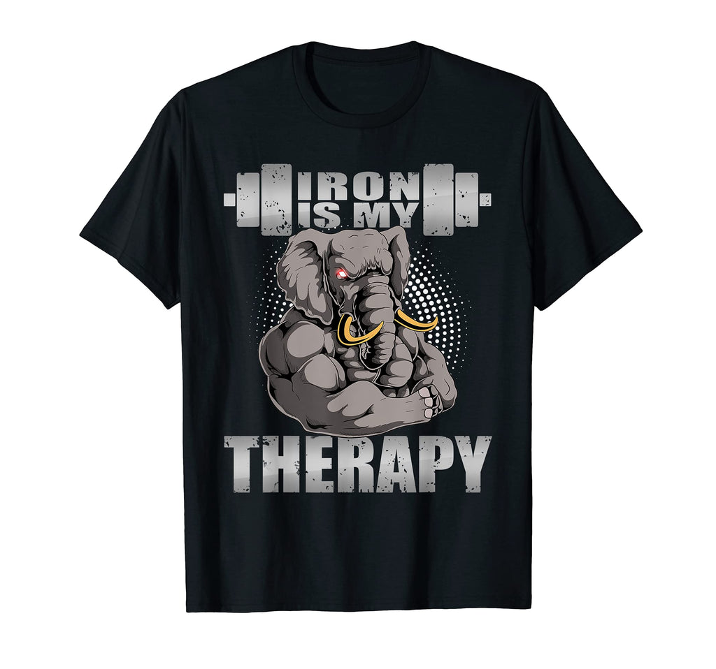 Elephant Powerlifter Workout Gym Iron Is T-Shirt - Trendy Graphic Unisex - T-Shirt, Sweatshirt, Hoodie