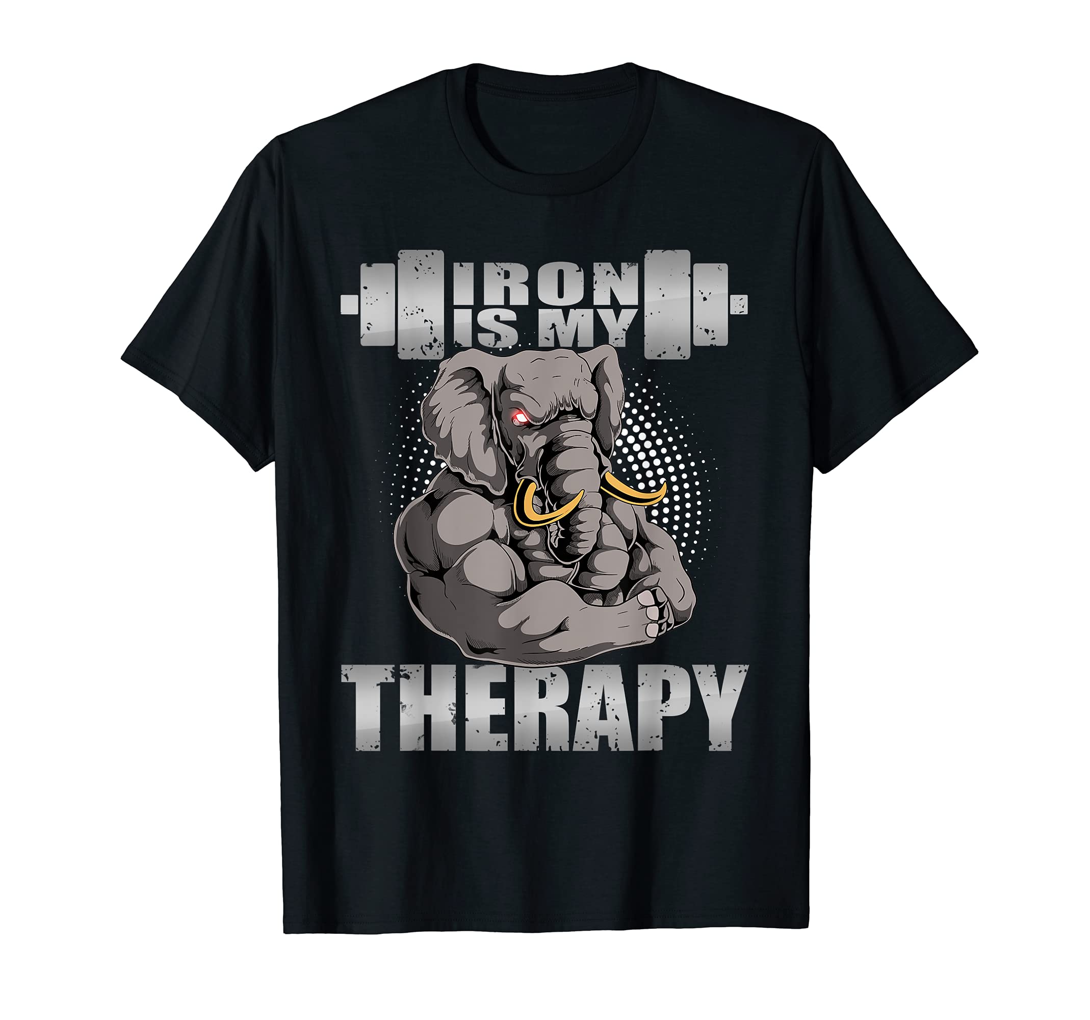 Elephant Powerlifter Workout Gym Iron Is T-Shirt - Trendy Graphic Unisex - T-Shirt, Sweatshirt, Hoodie