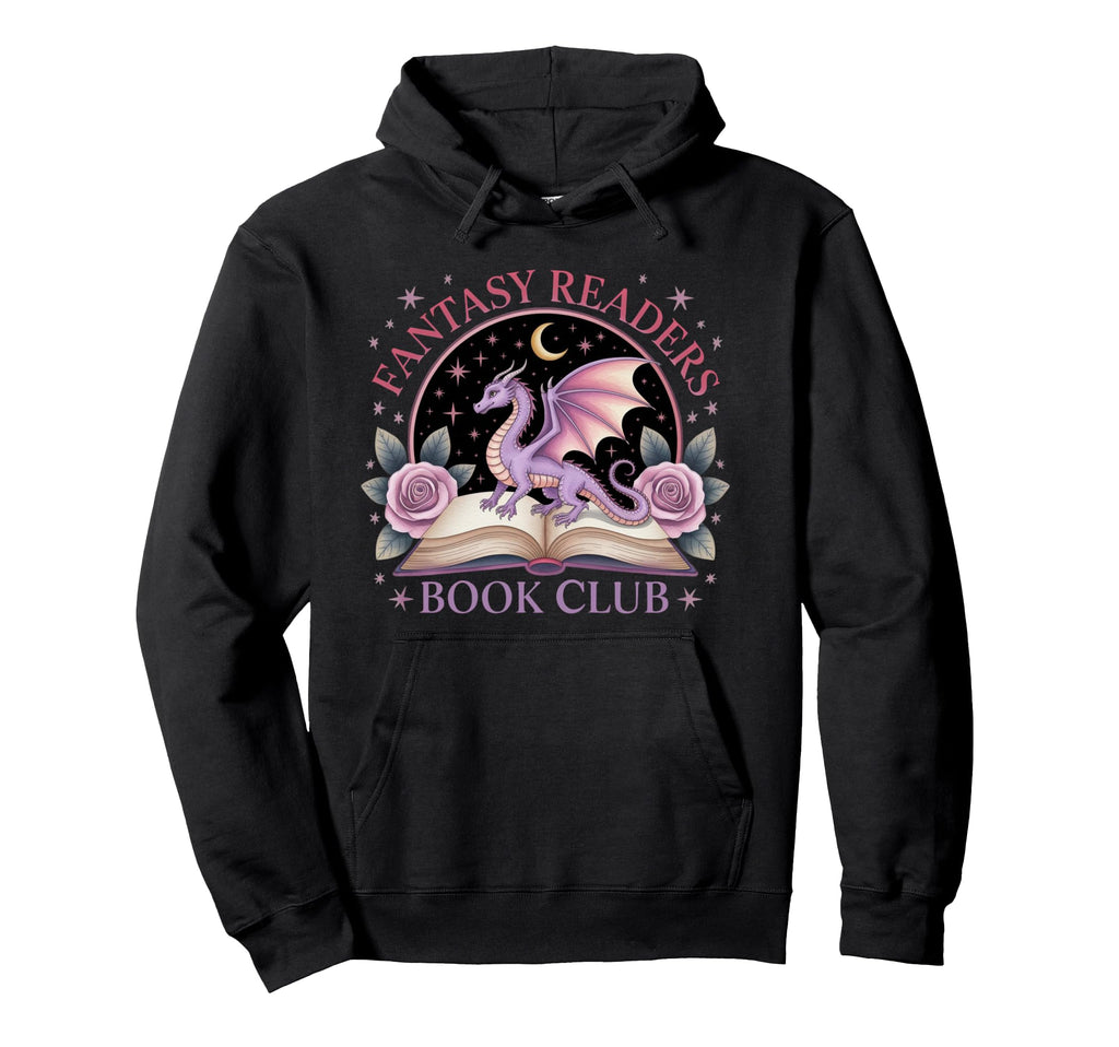 Fantasy Readers Dragon Book Lover Hoodie - Custom Art Print for Adults - T-Shirt, Sweatshirt, Hoodie