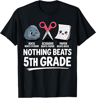 Nothing Beats 5th Grade Back to School Rock Paper Scissors T-Shirt Unisex T-shirt, Sweatshirt, Hoodie, Long Sleeve Tee - T-Shirt, Sweatshirt, Hoodie