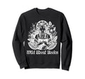 Wild About Books Boho Reading Lover Sweatshirt - Aesthetic Graphic Unisex - T-Shirt, Sweatshirt, Hoodie