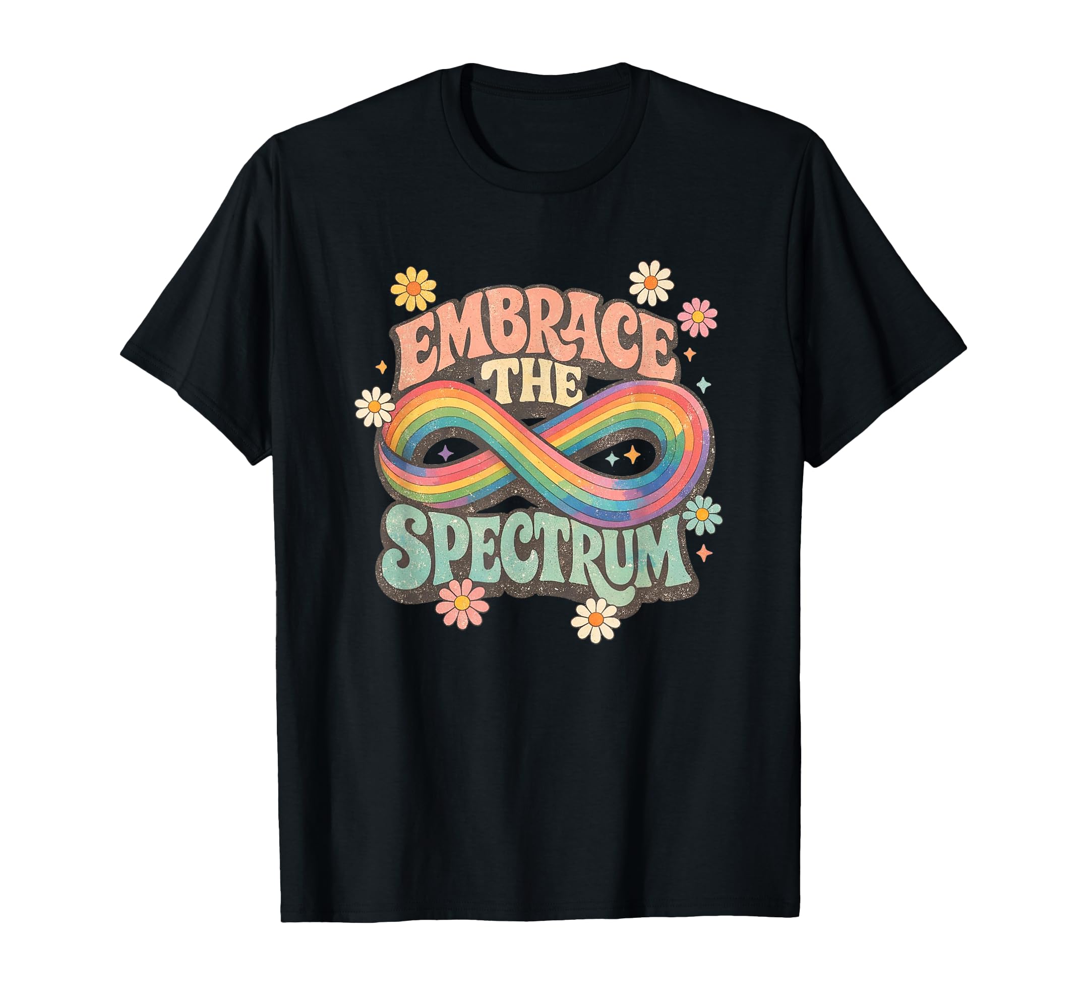 Embrace Spectrum Groovy Infinity T-Shirt - Unique Graphic for Adults - T-Shirt, Sweatshirt, Hoodie