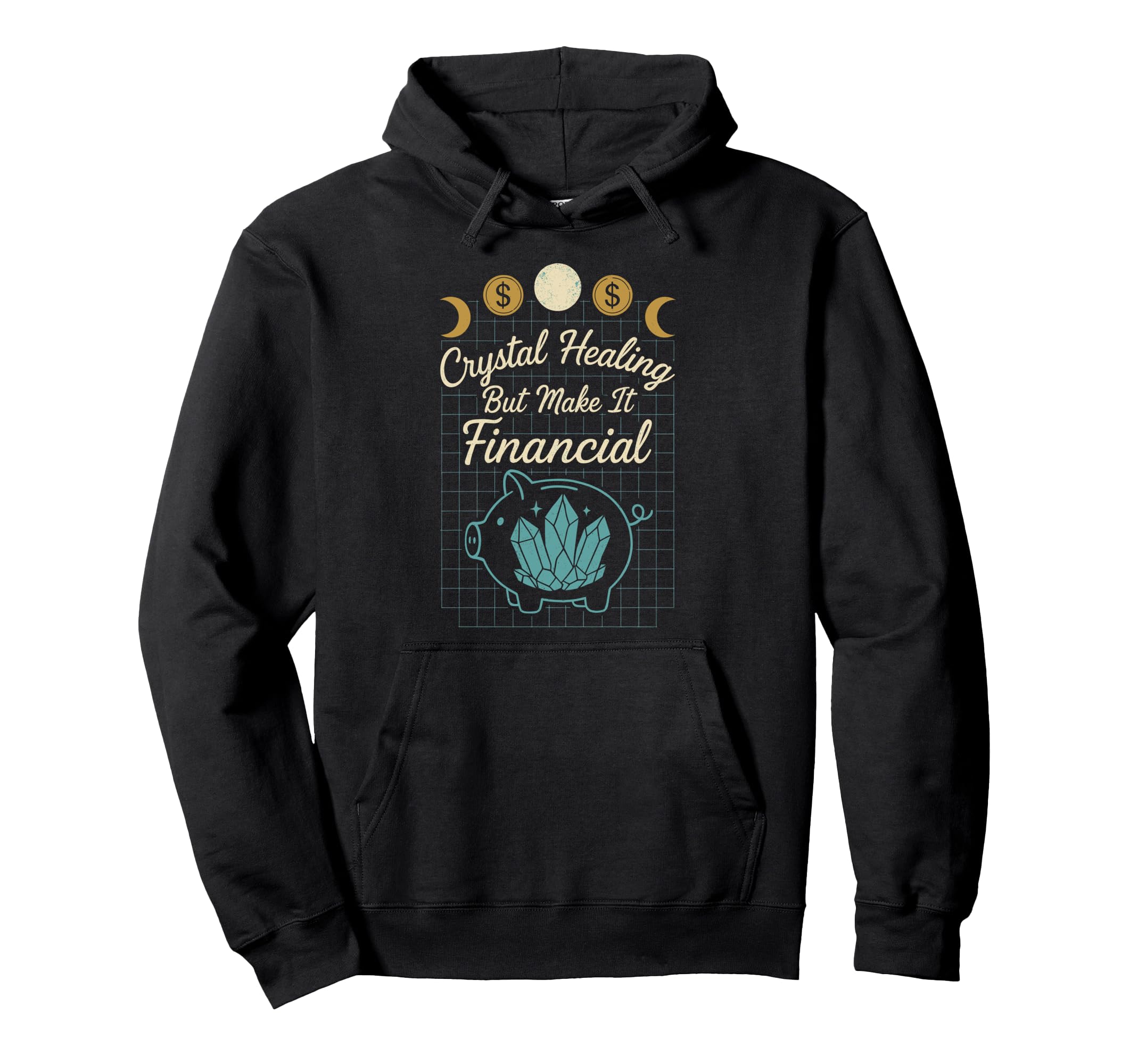 Crystal Healing Anti Capitalism Hoodie - Fun Novelty Design Men Women - T-Shirt, Sweatshirt, Hoodie