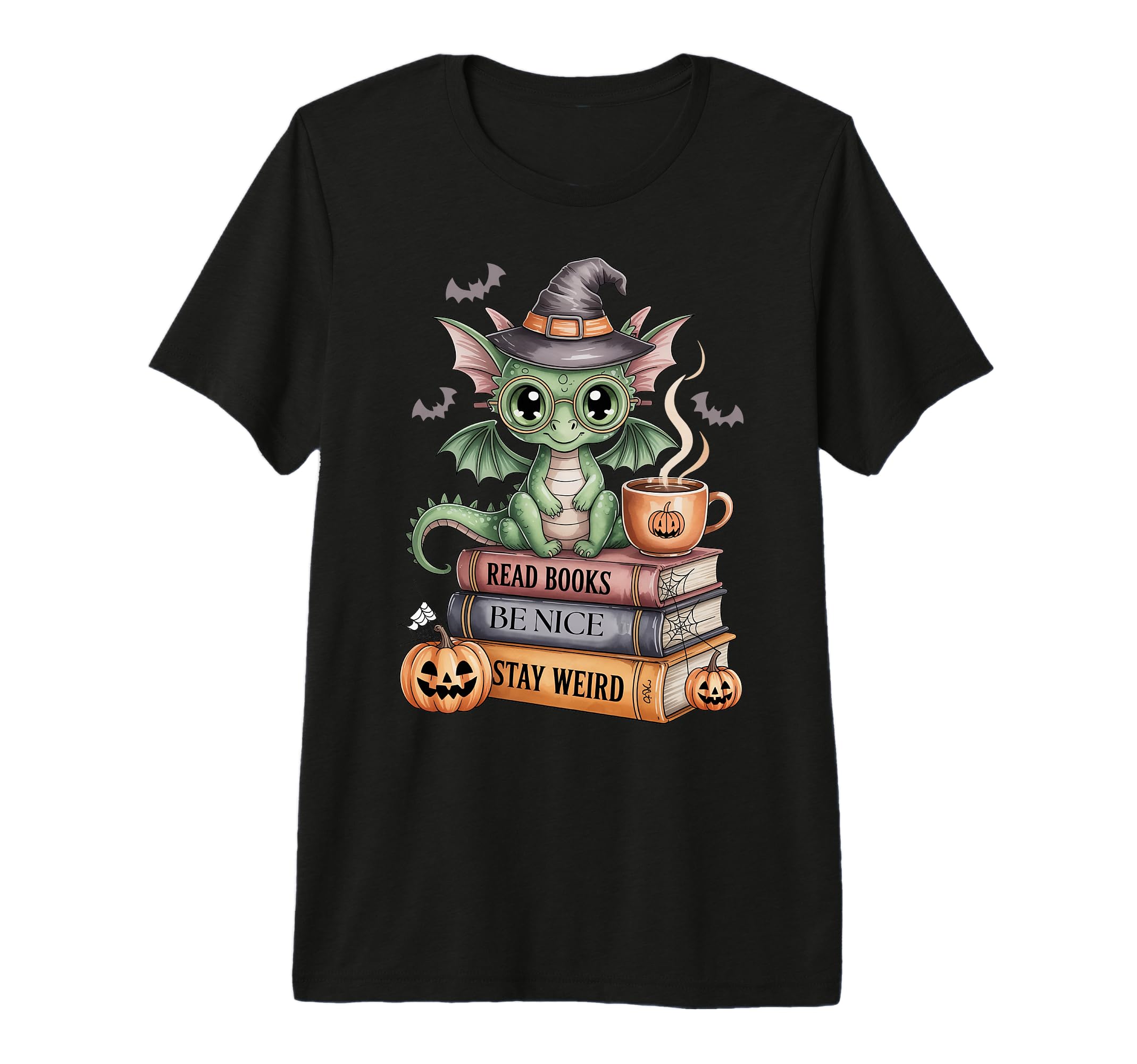 Halloween Book Dragon Tri Blend T-Shirt - Casual Everyday Wear for Adults - T-Shirt, Sweatshirt, Hoodie