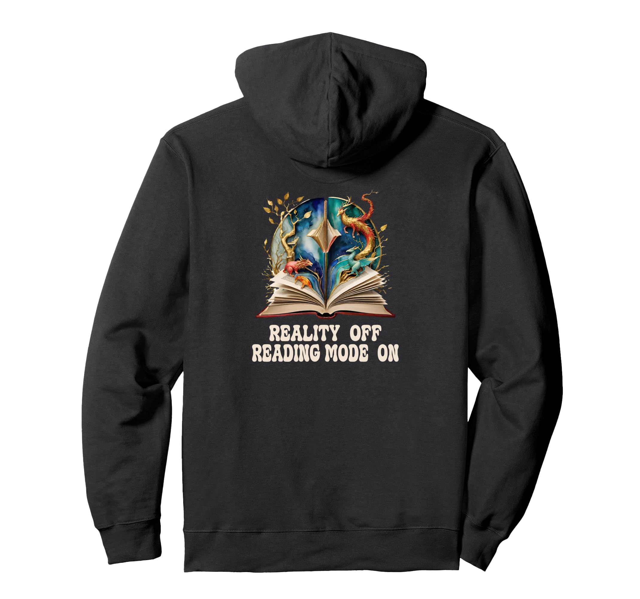 Book Worm Reality Off Book Stack Hoodie - Casual Everyday Wear Unisex - T-Shirt, Sweatshirt, Hoodie