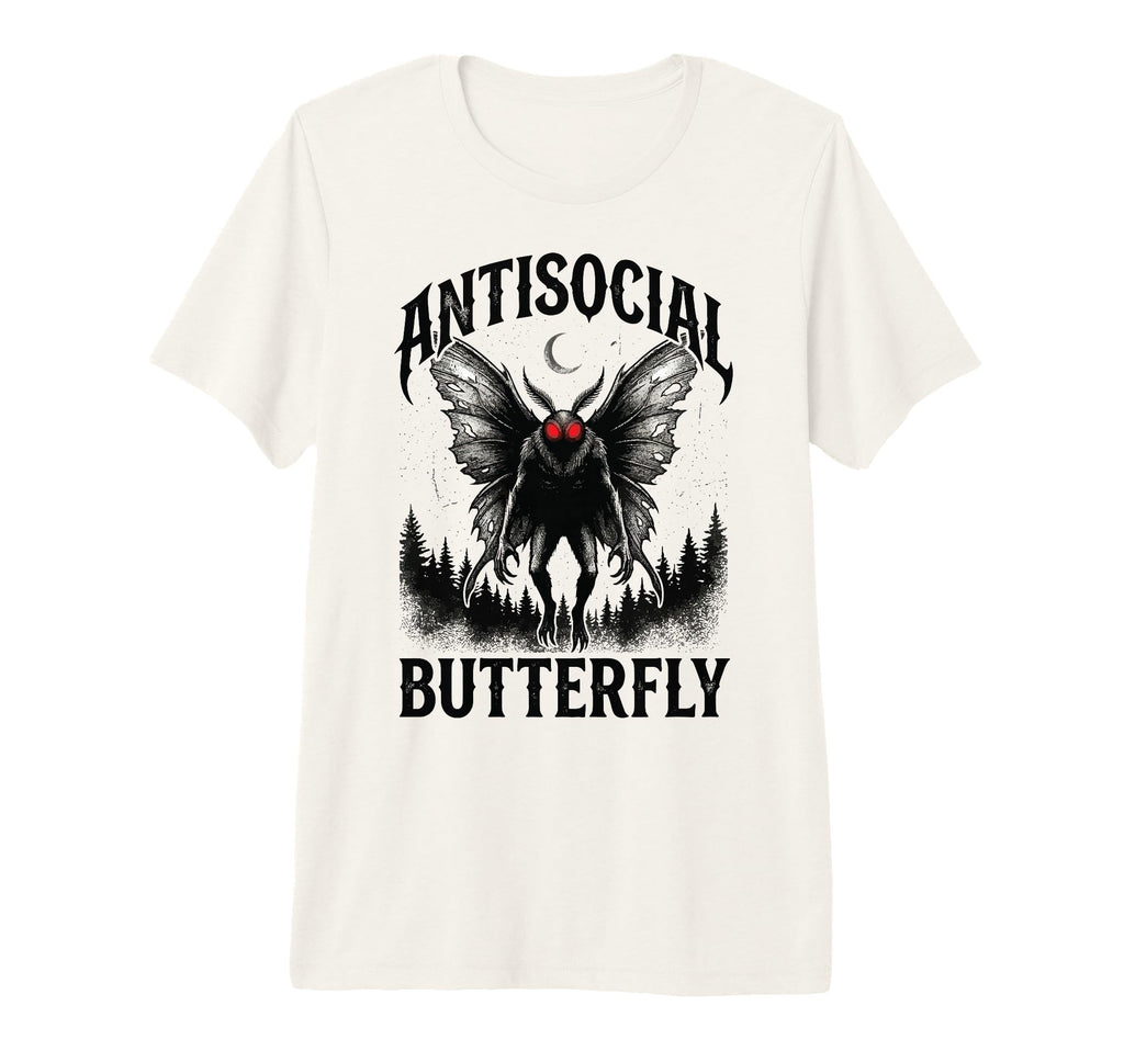 Antisocial Butterfly Tri Blend T-Shirt - Streetwear Style Unisex - T-Shirt, Sweatshirt, Hoodie