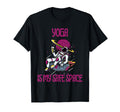 Yoga Is My Safe Space Astronaut Meditation T-Shirt - Trendy Graphic Unisex - T-Shirt, Sweatshirt, Hoodie