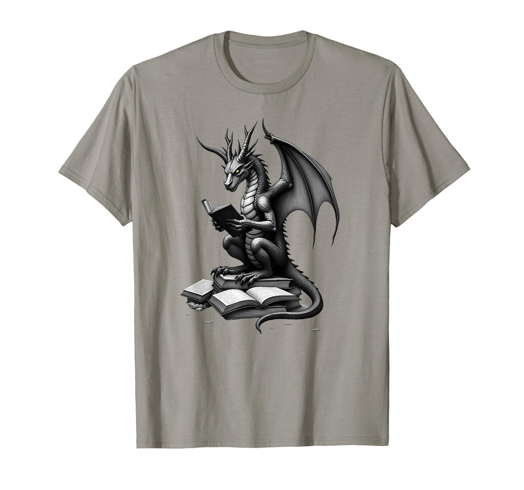 Fantasy Book Reader Dragon Reading Books T-Shirt - Streetwear Style Unisex - T-Shirt, Sweatshirt, Hoodie