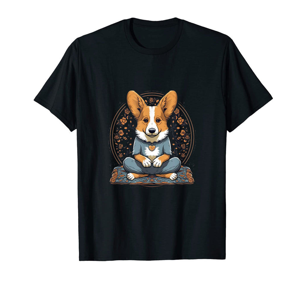 Yoga Corgi Meditation Zen Namaste T-Shirt - Graphic Print Men Women - T-Shirt, Sweatshirt, Hoodie