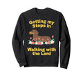 Getting My Steps Walking Lord Dachshund Sweatshirt - Novelty Apparel Unisex - T-Shirt, Sweatshirt, Hoodie