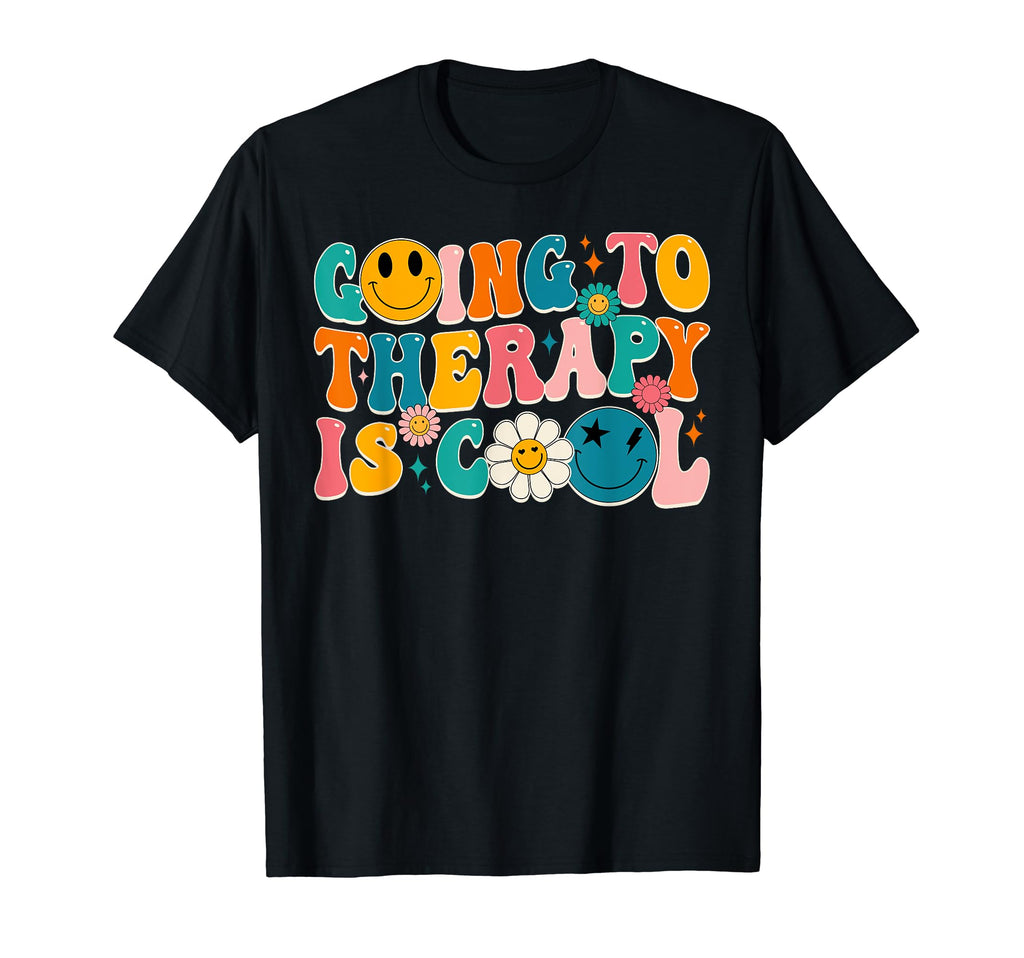 Groovy Therapy Is Mental Health Matters T-Shirt - Unique Graphic Men Women - T-Shirt, Sweatshirt, Hoodie