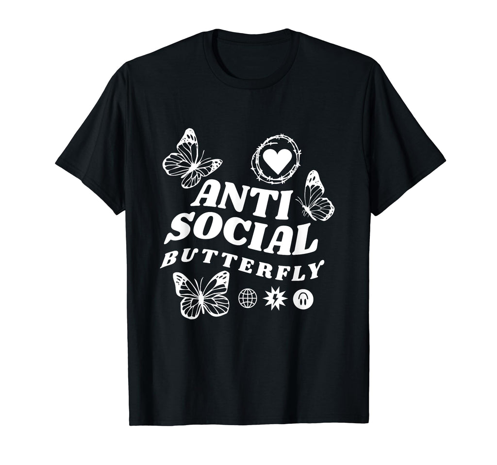 Im Anti Social Butterfly Insects T-Shirt - Custom Art Print Unisex - T-Shirt, Sweatshirt, Hoodie