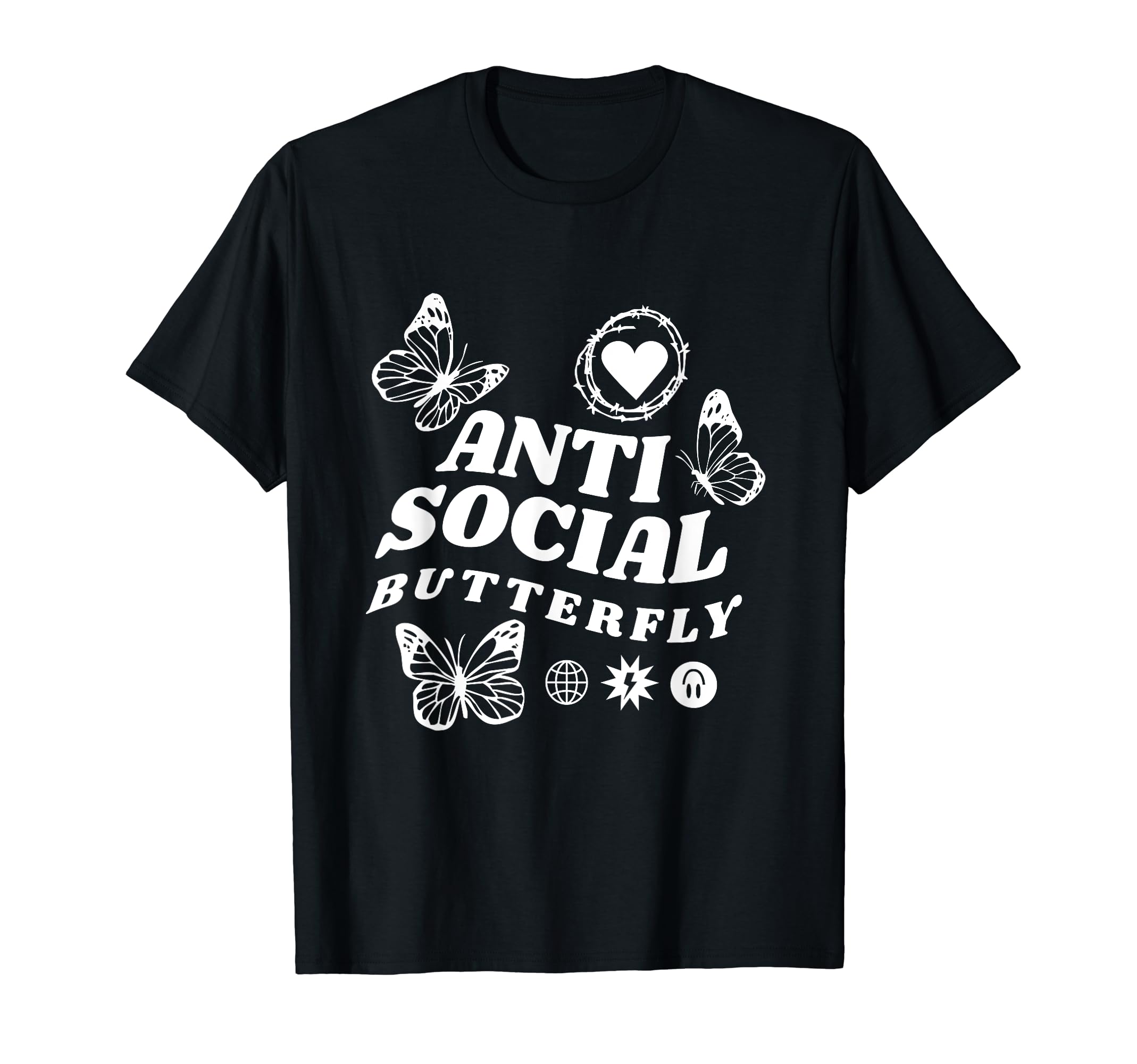 Im Anti Social Butterfly Insects T-Shirt - Custom Art Print Unisex - T-Shirt, Sweatshirt, Hoodie
