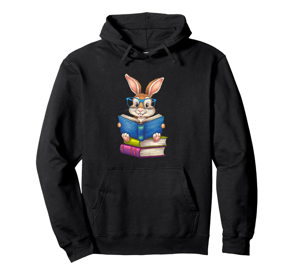 Bookworm Bunny Storytime Rabbit Hoodie - Casual Everyday Wear for Adults - T-Shirt, Sweatshirt, Hoodie