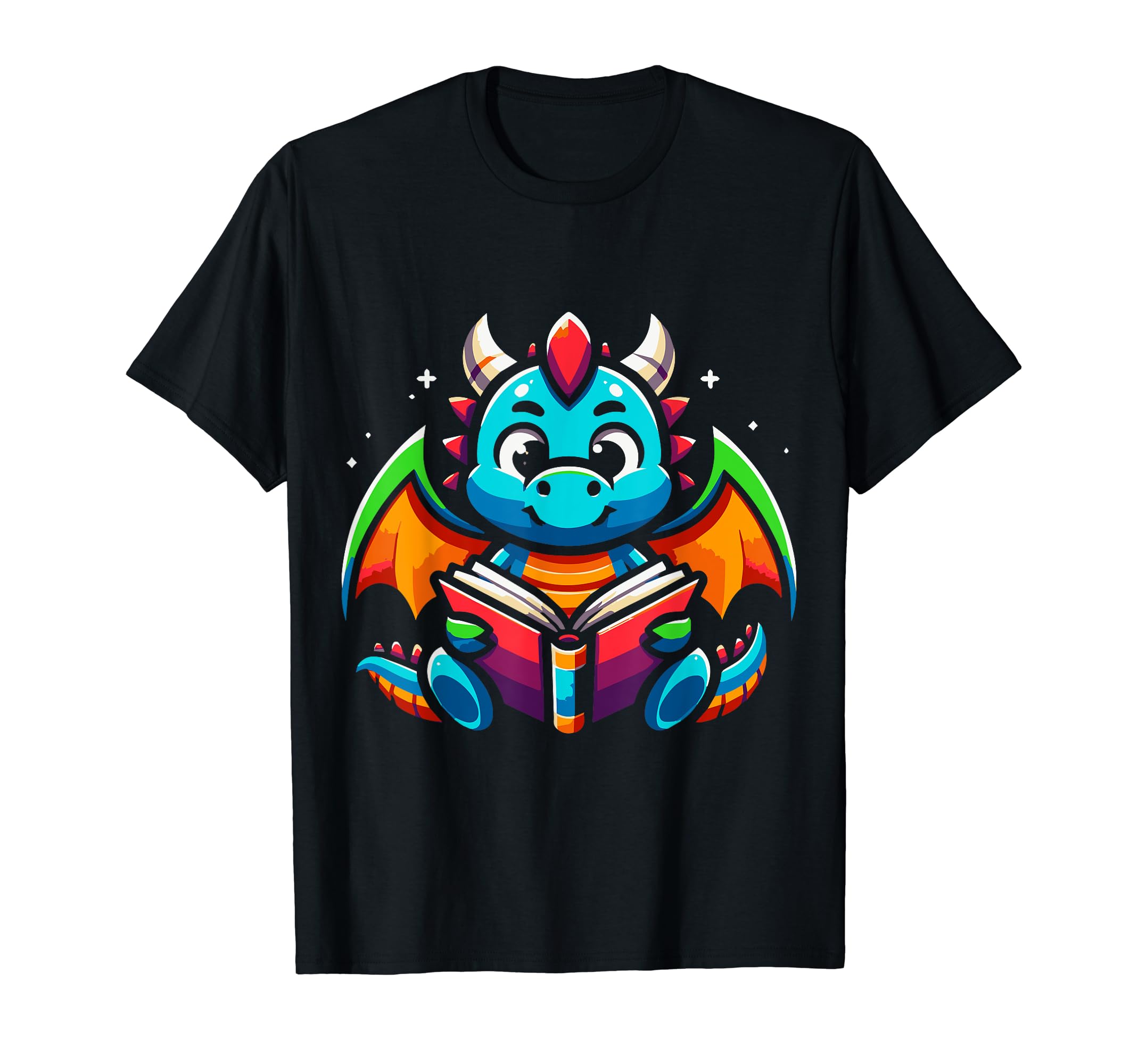 Dragon Reading Book Dragon T-Shirt - Casual Everyday Wear for Adults - T-Shirt, Sweatshirt, Hoodie