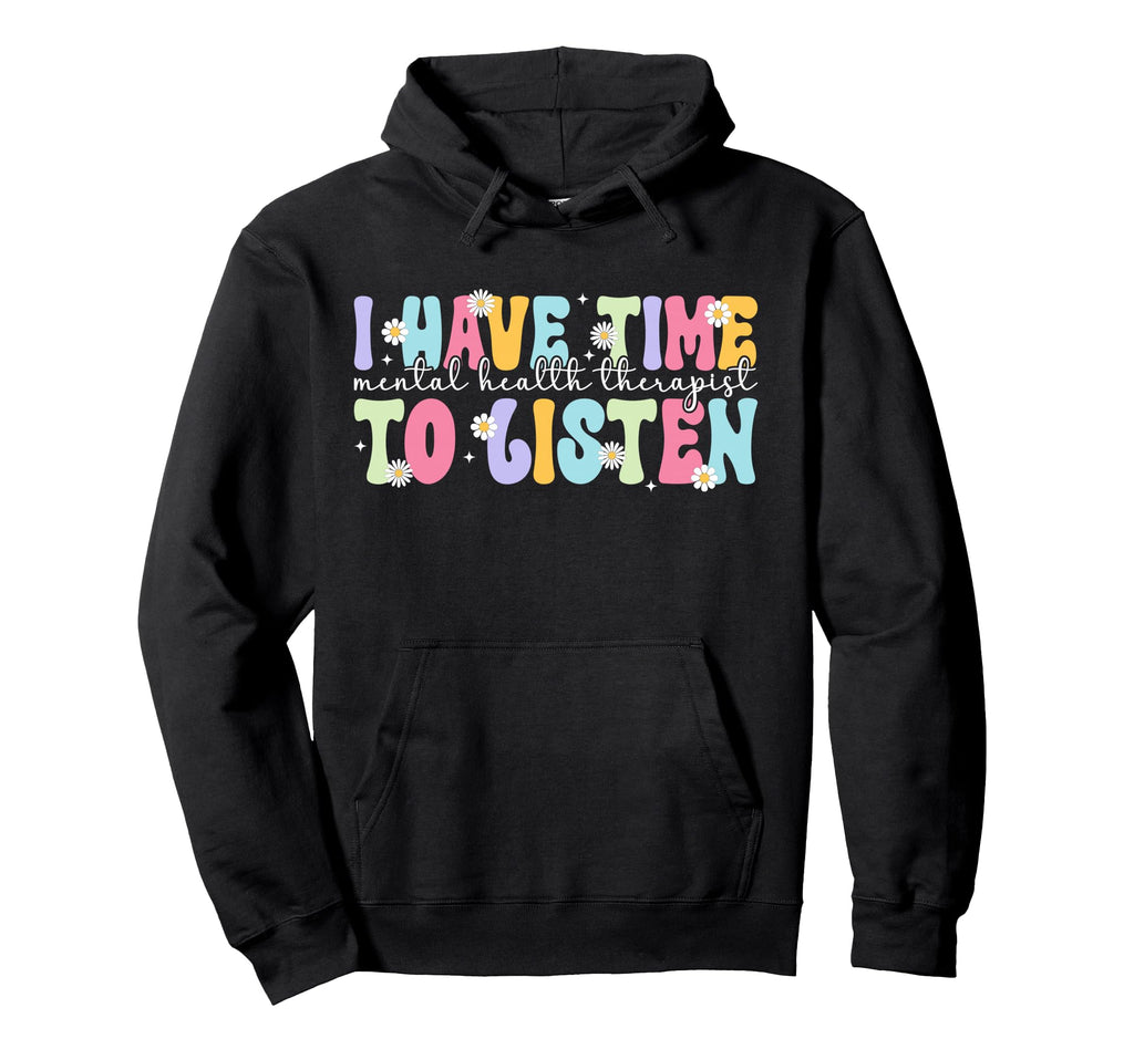 Groovy Mental Health Therapist Mental Hoodie - Trendy Graphic Men Women - T-Shirt, Sweatshirt, Hoodie