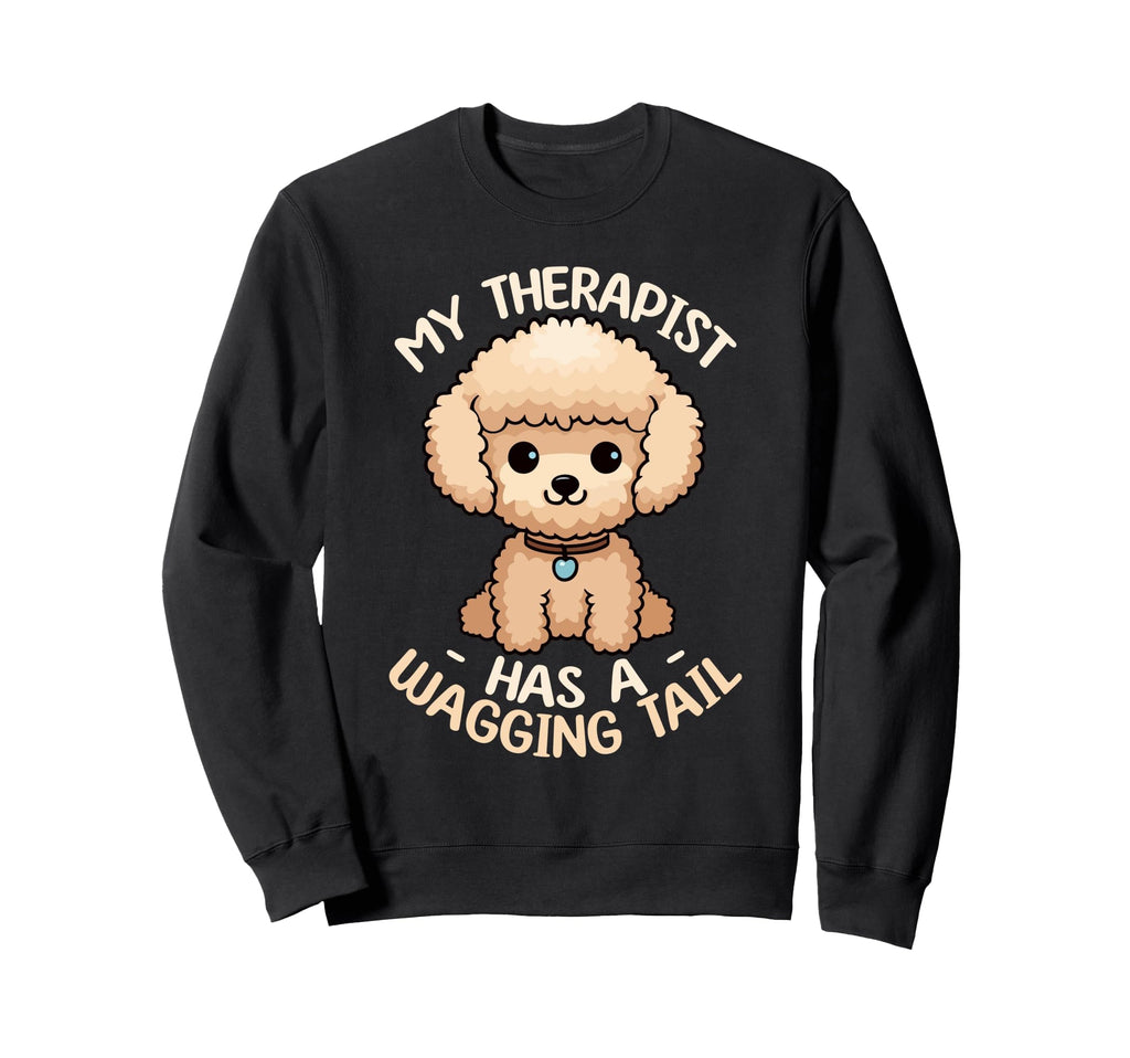 Poodle Therapy Service Dog Sweatshirt - Trendy Graphic Unisex - T-Shirt, Sweatshirt, Hoodie